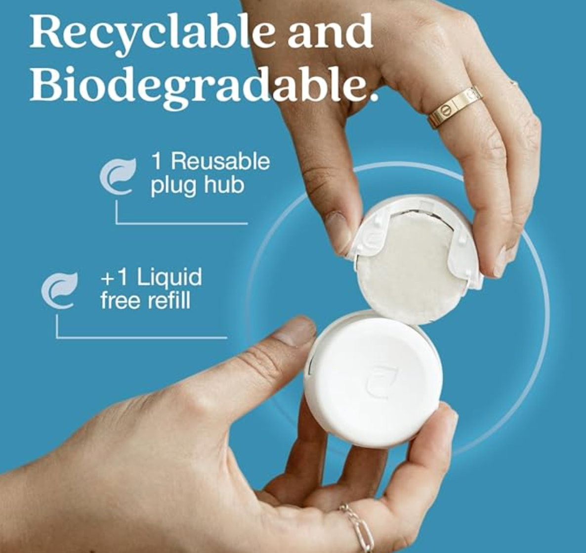 Enviroscent Non Toxic Air Freshener (Rainwater & Bamboo) Plug-in Home Fragrance Last 45+ Days | Kit includes 1 Refillable Plug In Warmer & 1 Scent Refill